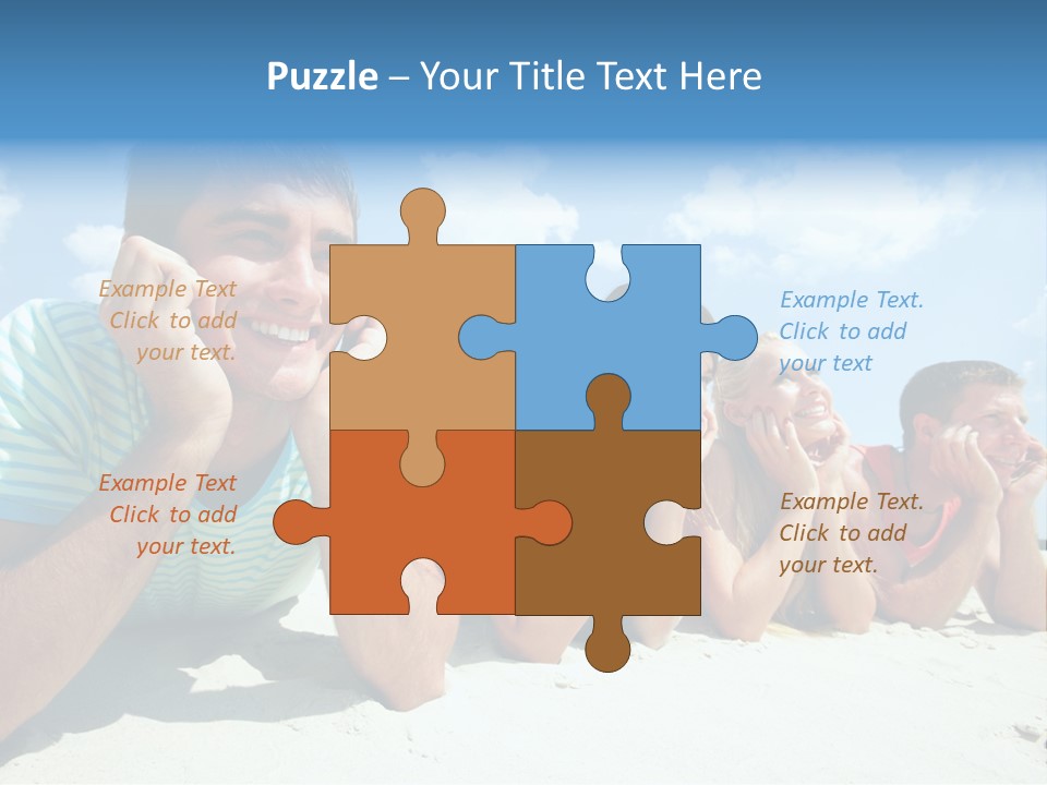 Sand Human Girl PowerPoint Template