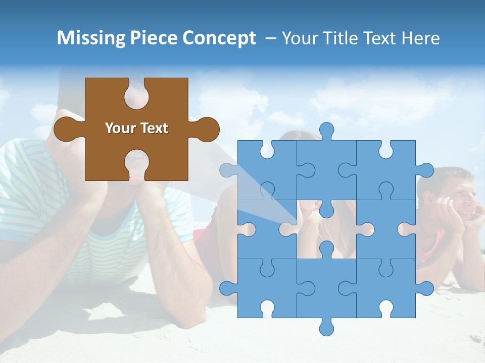 Sand Human Girl PowerPoint Template