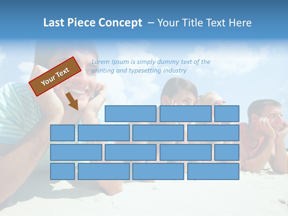 Sand Human Girl PowerPoint Template