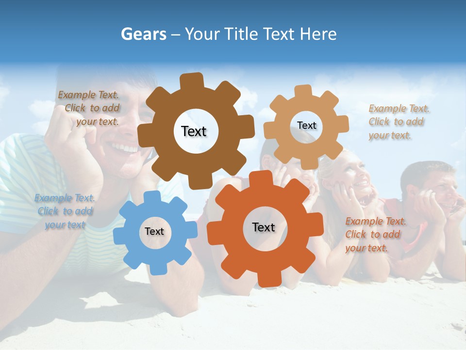 Sand Human Girl PowerPoint Template