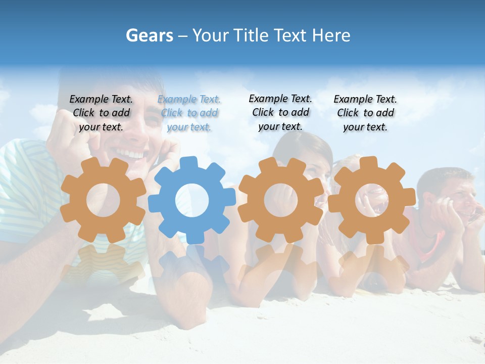 Sand Human Girl PowerPoint Template