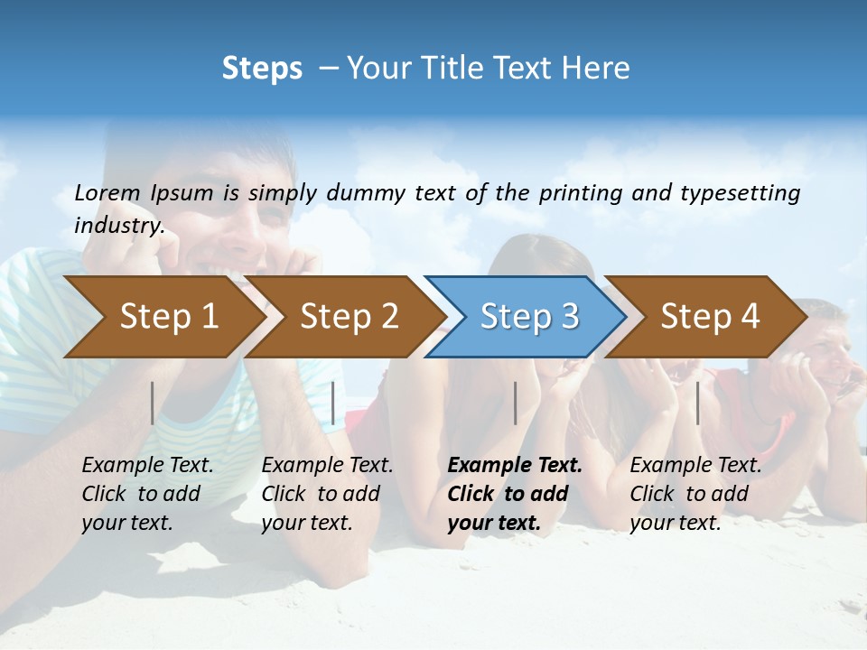 Sand Human Girl PowerPoint Template