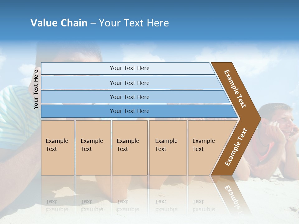 Sand Human Girl PowerPoint Template