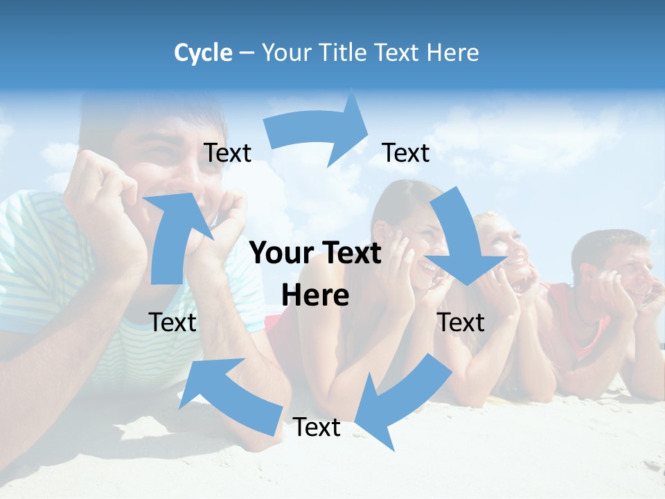 Sand Human Girl PowerPoint Template