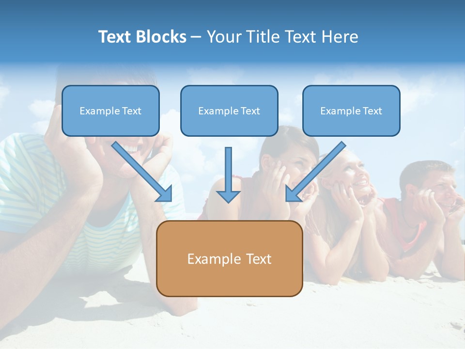 Sand Human Girl PowerPoint Template
