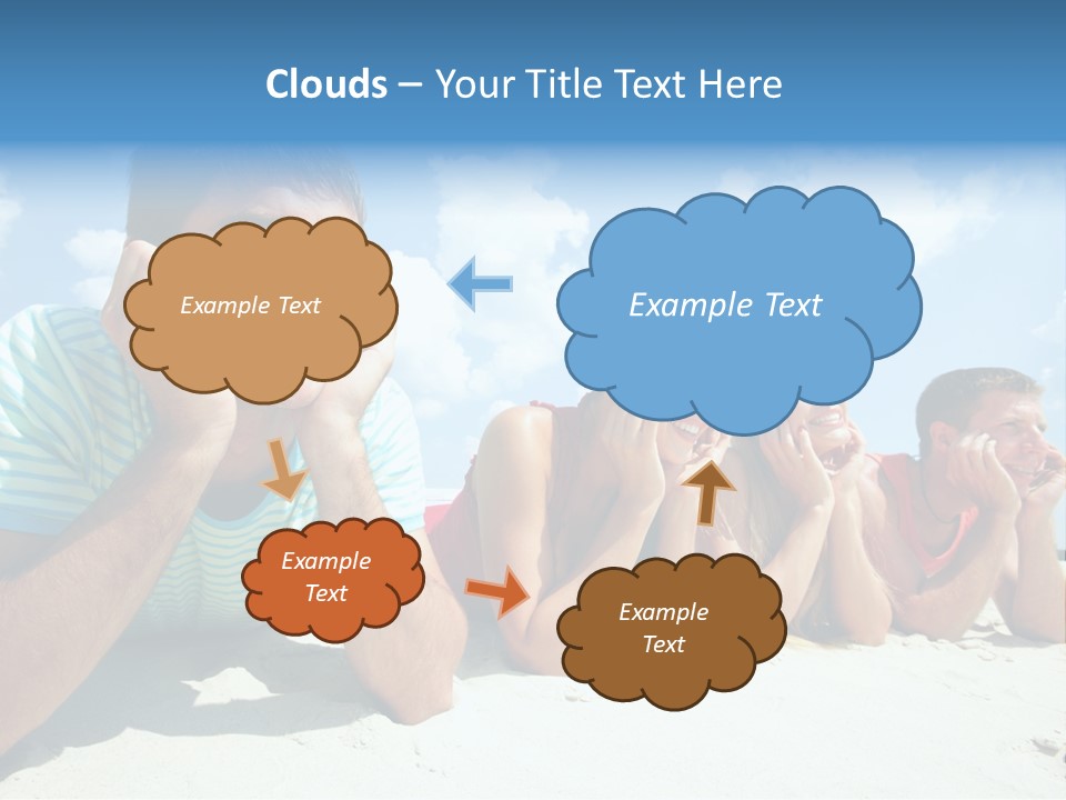 Sand Human Girl PowerPoint Template