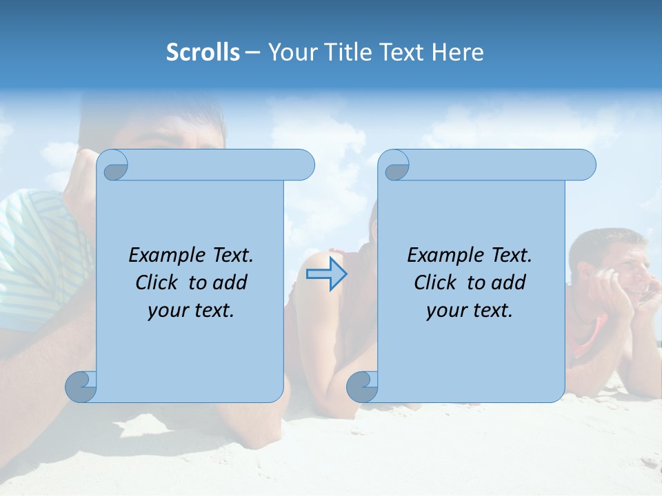 Sand Human Girl PowerPoint Template