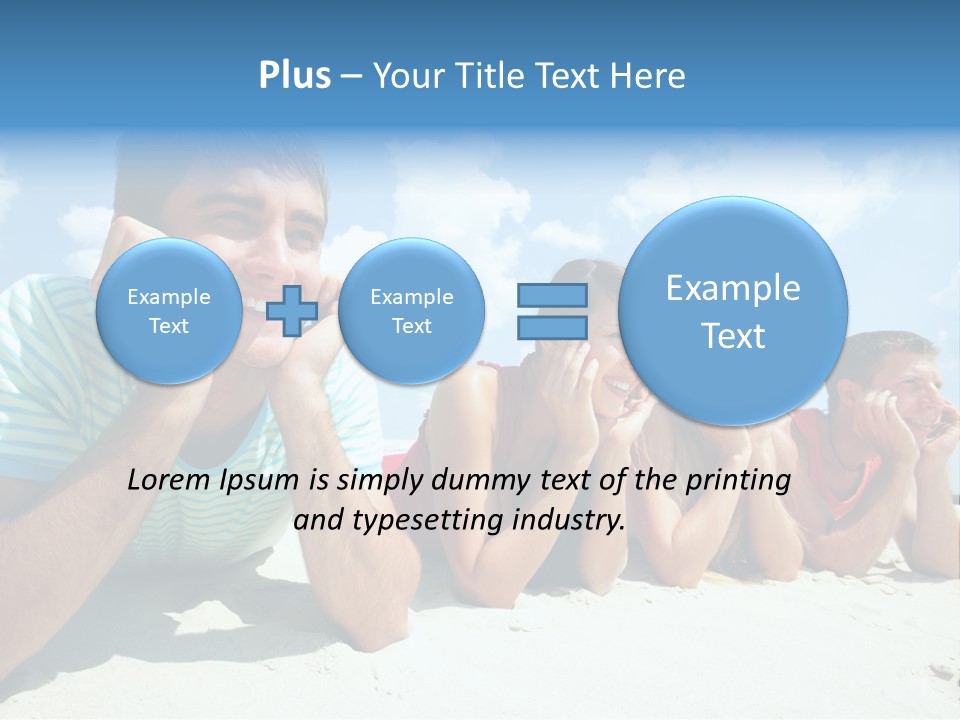 Sand Human Girl PowerPoint Template