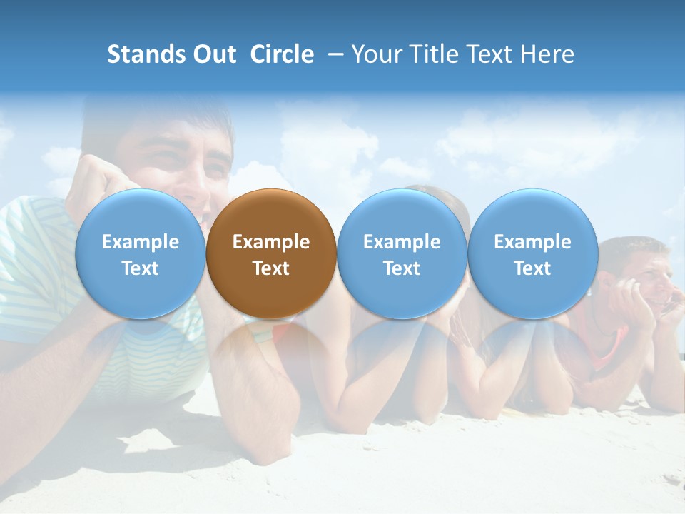 Sand Human Girl PowerPoint Template