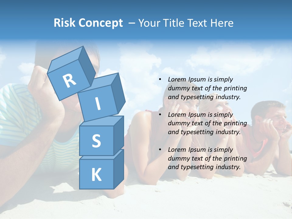 Sand Human Girl PowerPoint Template