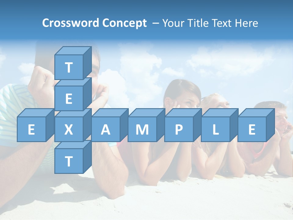 Sand Human Girl PowerPoint Template