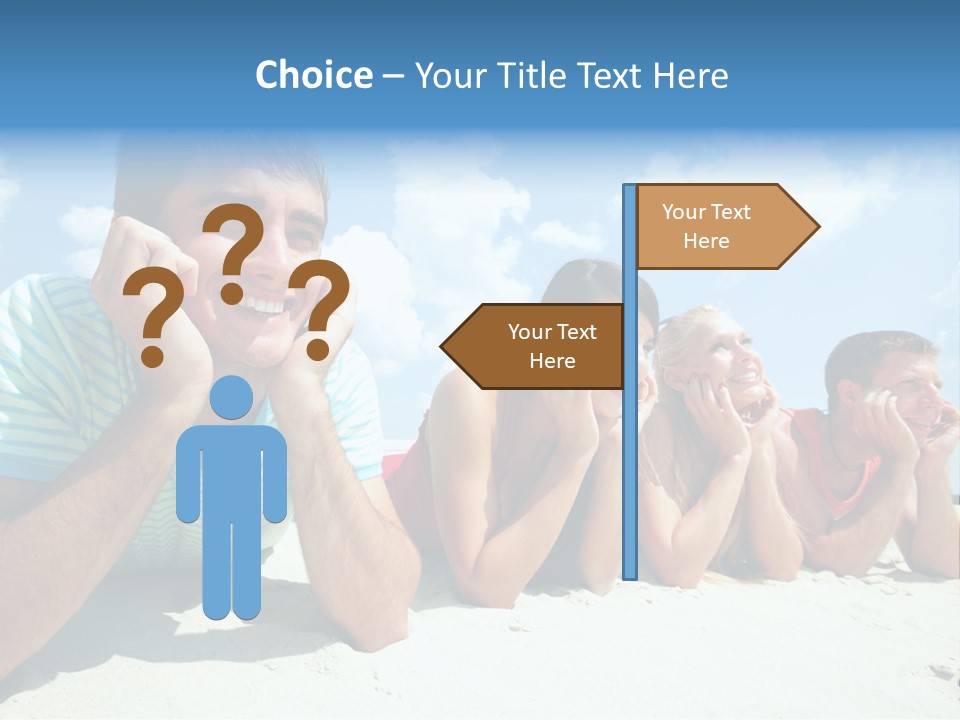 Sand Human Girl PowerPoint Template