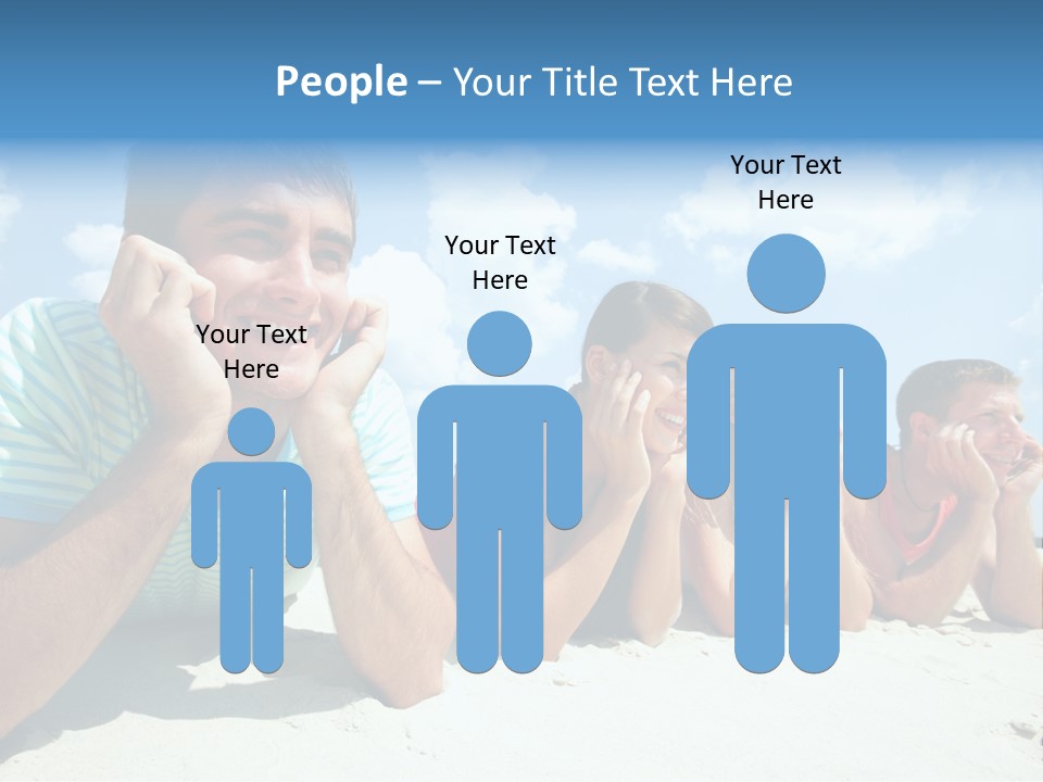 Sand Human Girl PowerPoint Template