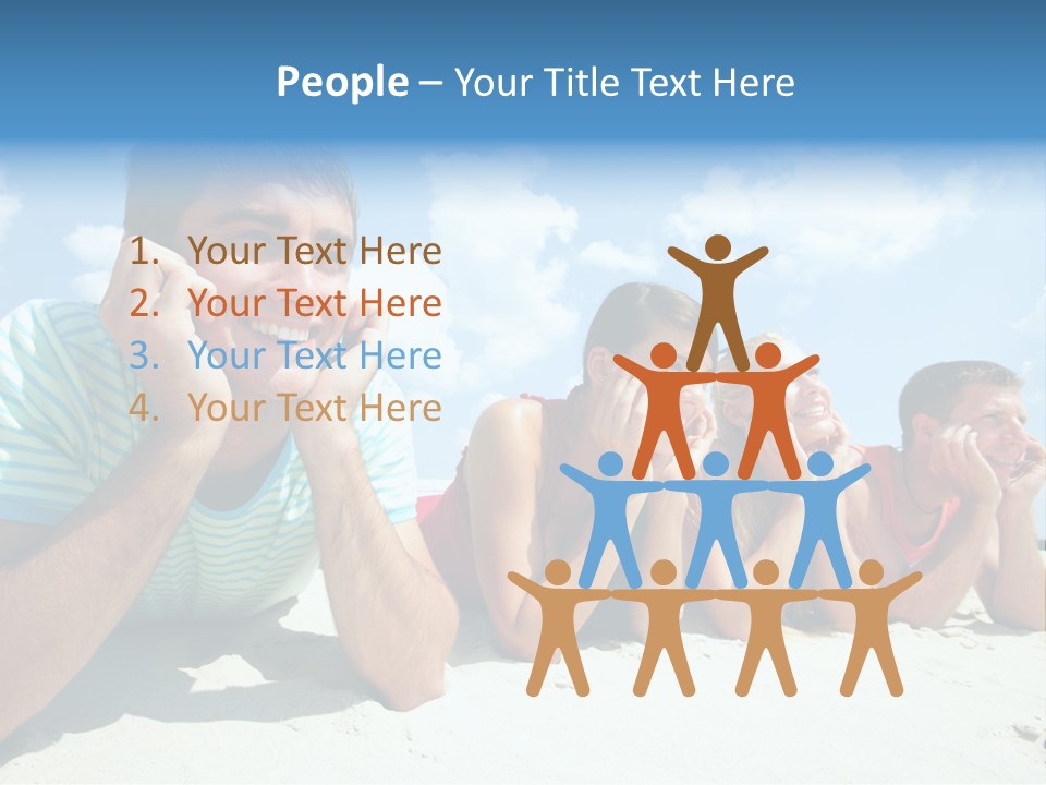 Sand Human Girl PowerPoint Template