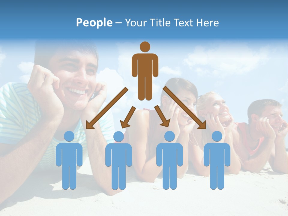 Sand Human Girl PowerPoint Template