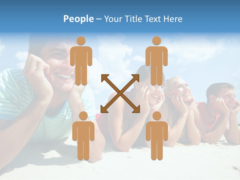 Sand Human Girl PowerPoint Template