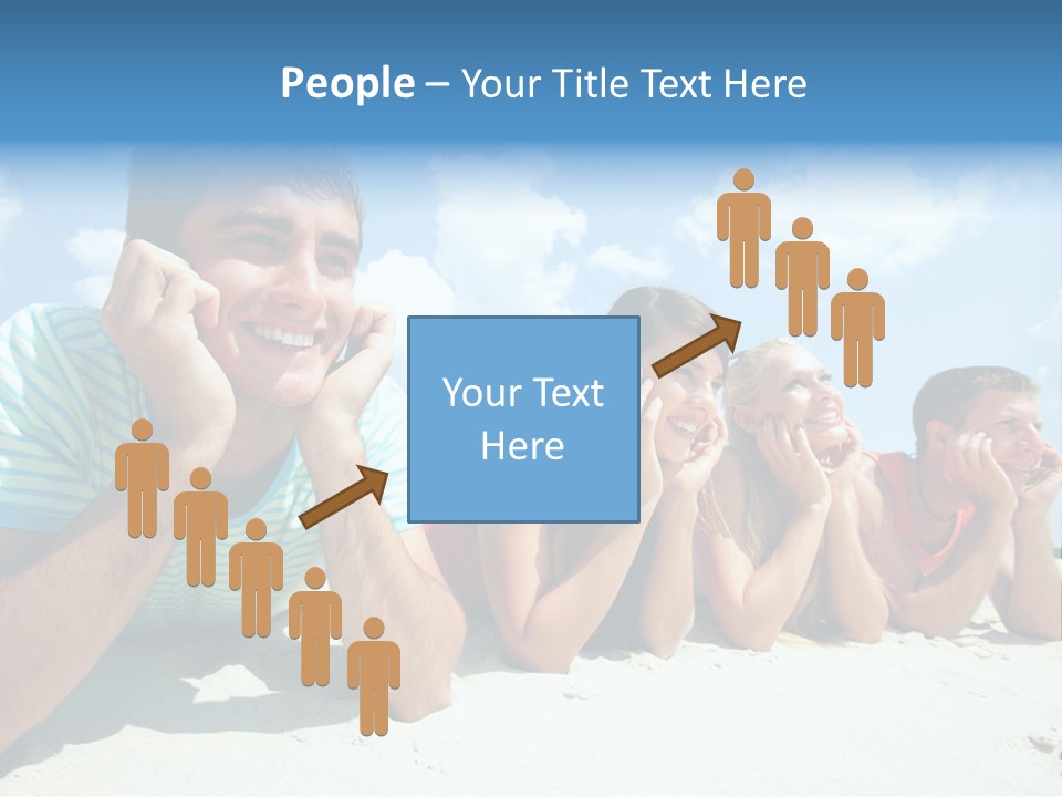 Sand Human Girl PowerPoint Template