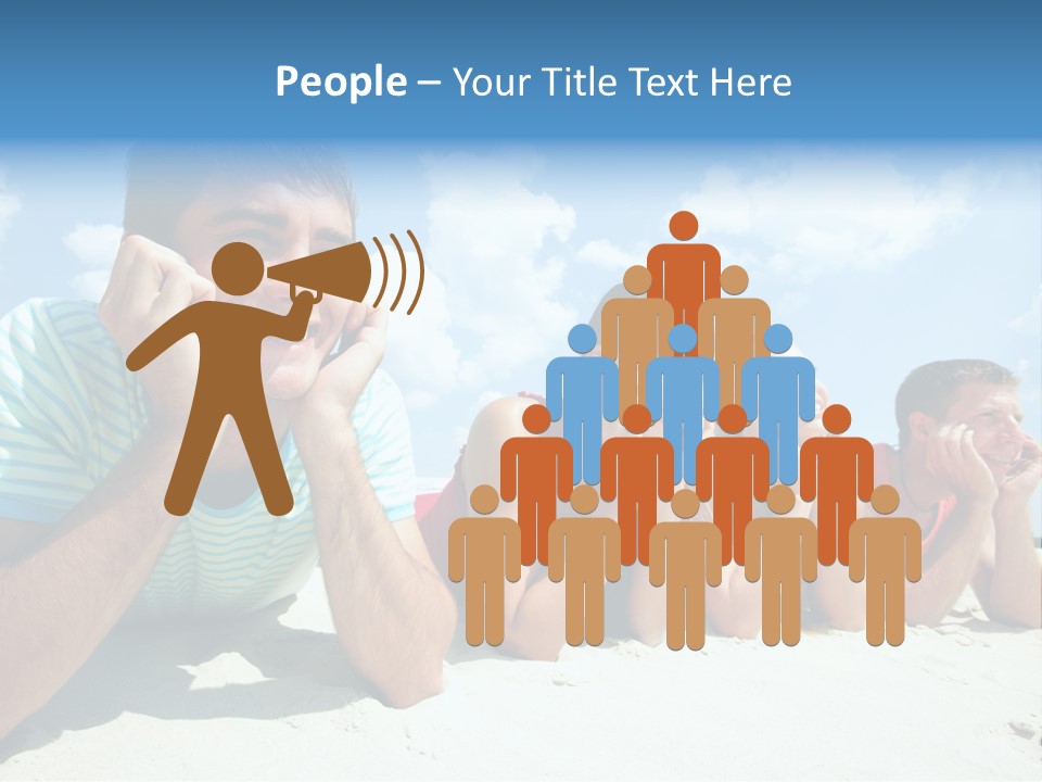 Sand Human Girl PowerPoint Template