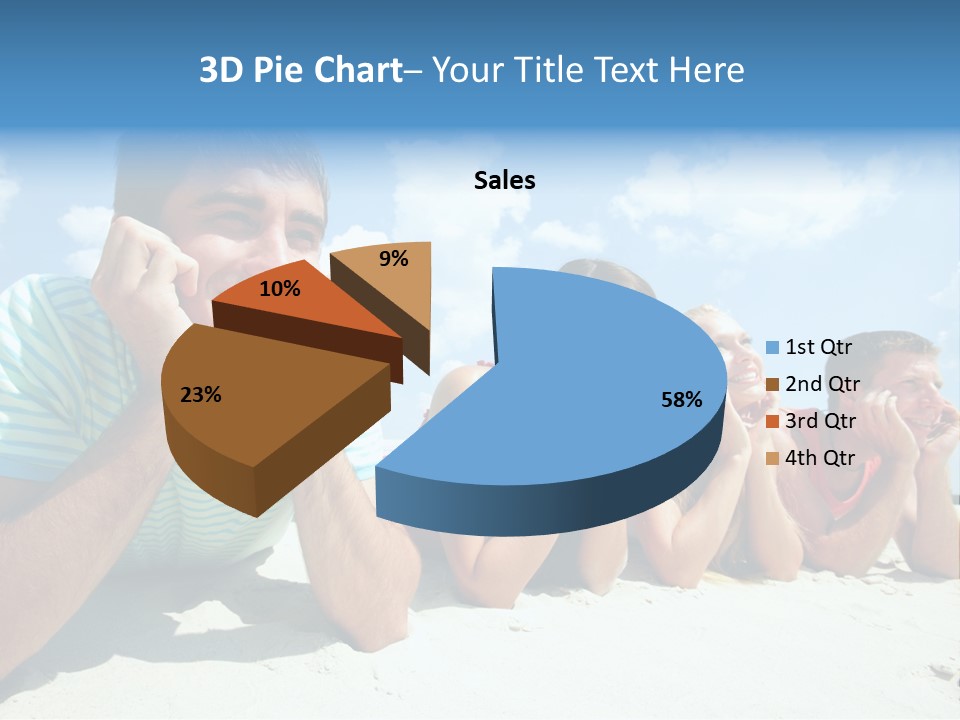 Sand Human Girl PowerPoint Template