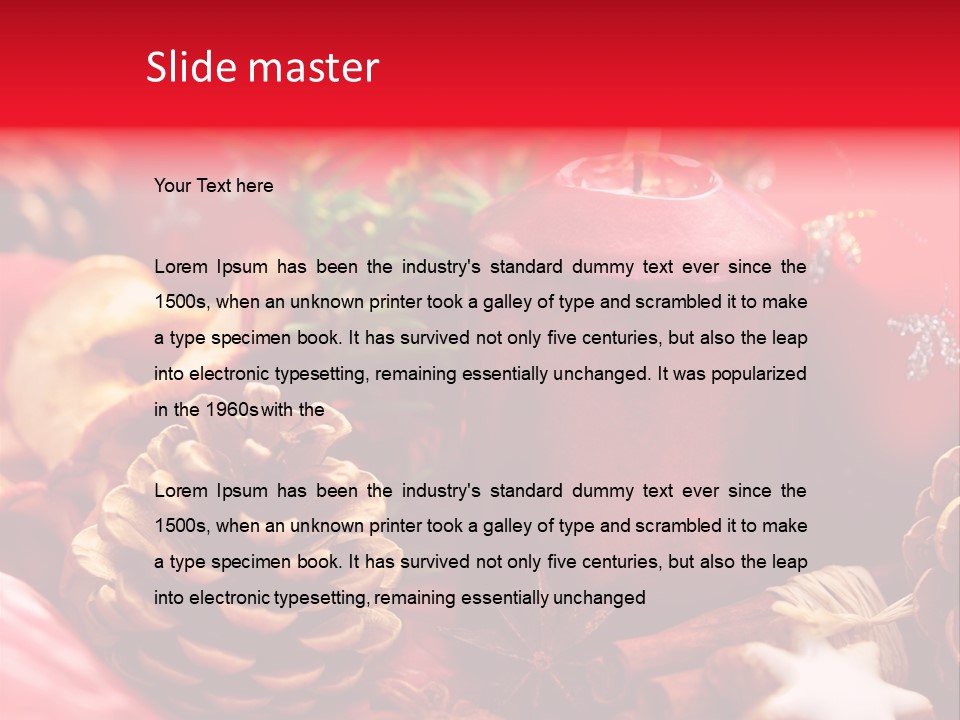 Christmastide Cinnamon Christmas PowerPoint Template