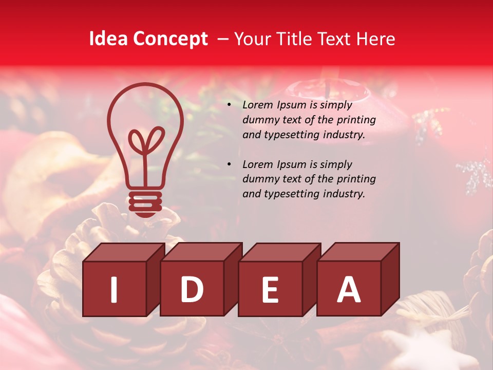 Christmastide Cinnamon Christmas PowerPoint Template