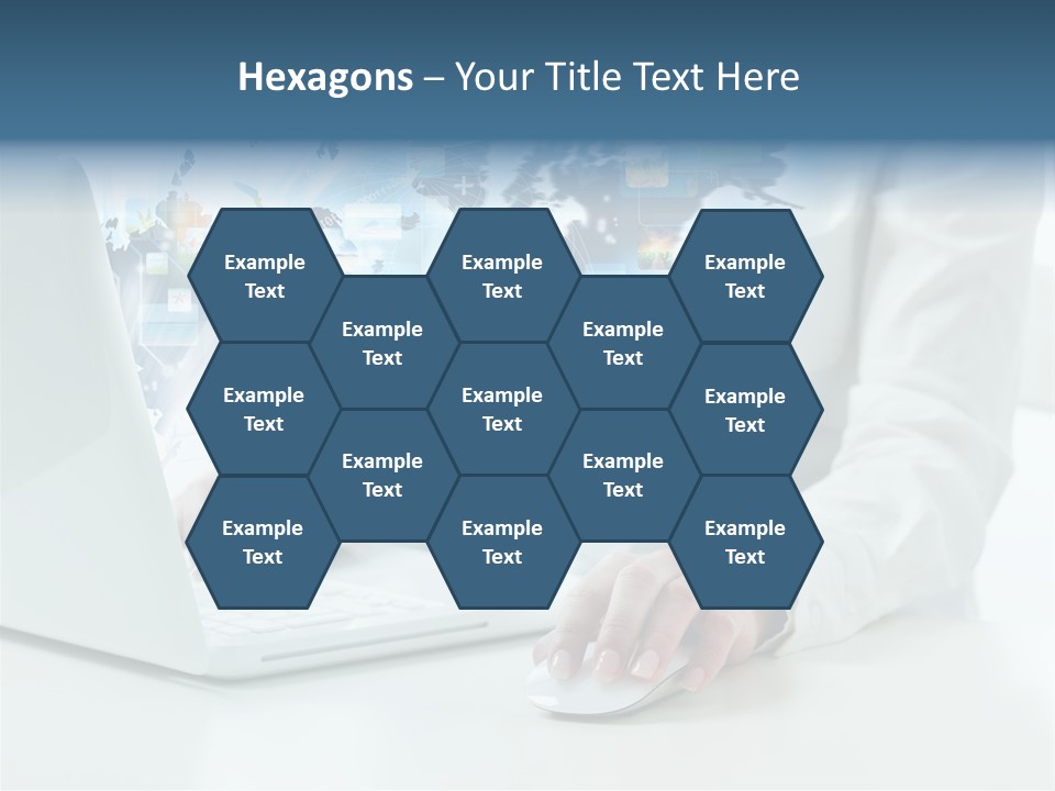 Button Laptop People PowerPoint Template