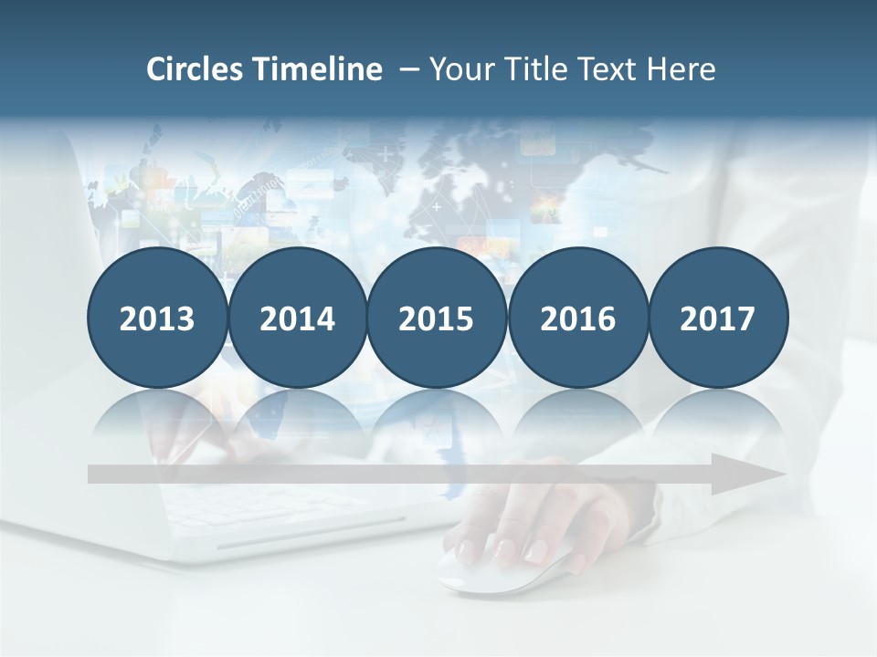 Button Laptop People PowerPoint Template