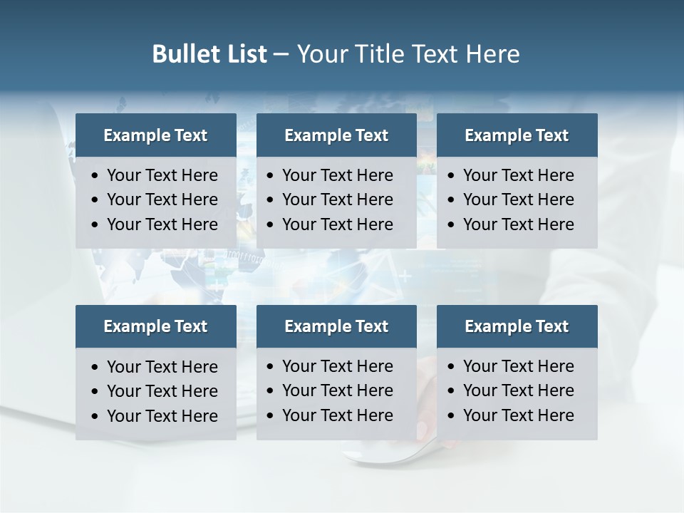 Button Laptop People PowerPoint Template