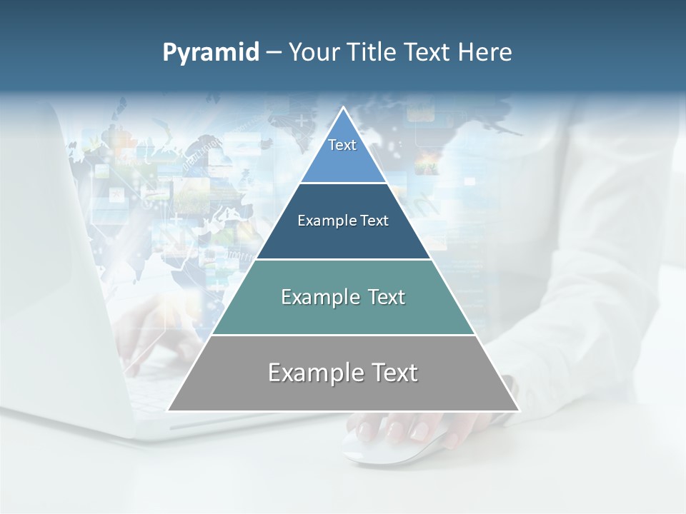 Button Laptop People PowerPoint Template