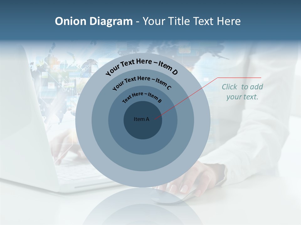 Button Laptop People PowerPoint Template