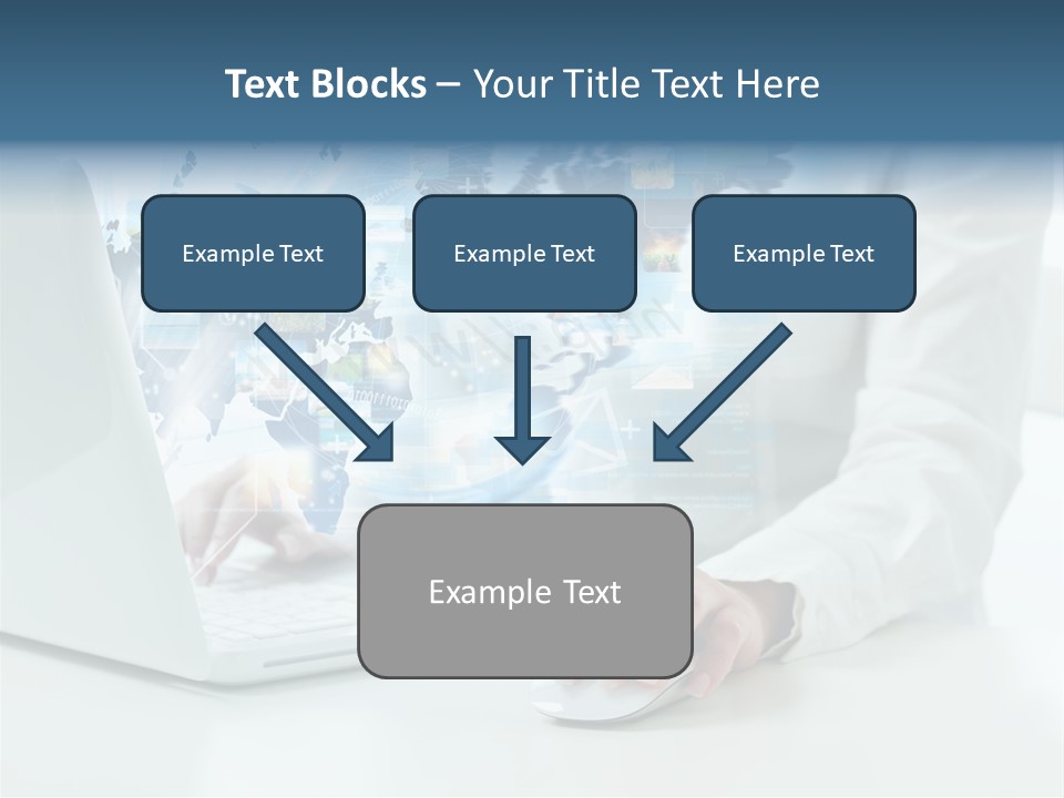 Button Laptop People PowerPoint Template