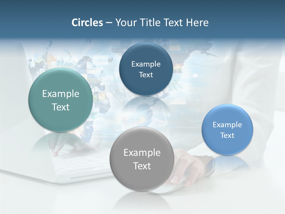 Button Laptop People PowerPoint Template