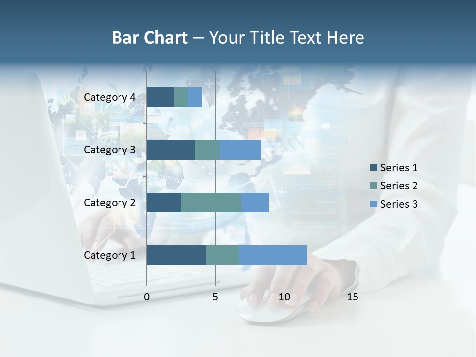Button Laptop People PowerPoint Template