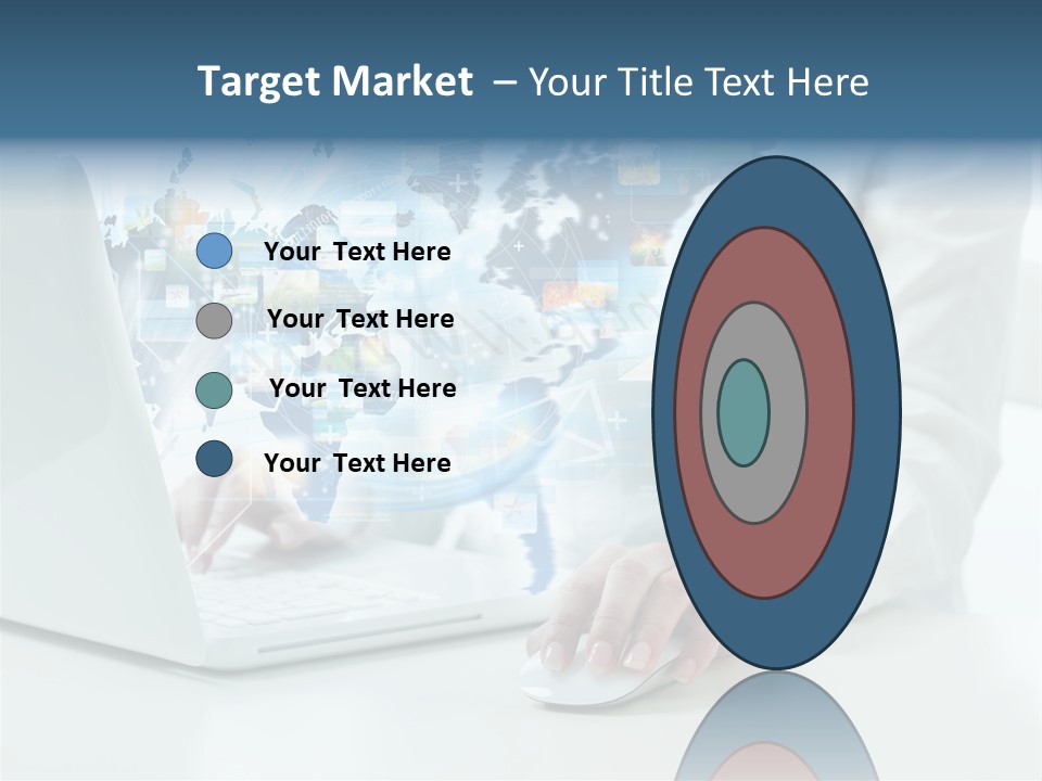 Button Laptop People PowerPoint Template