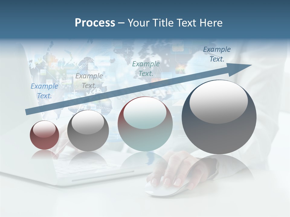 Button Laptop People PowerPoint Template