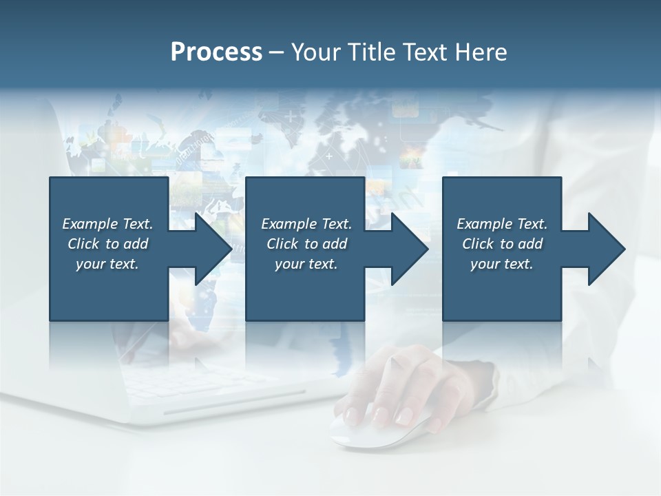 Button Laptop People PowerPoint Template