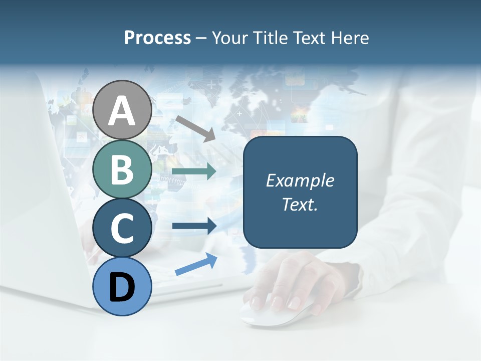 Button Laptop People PowerPoint Template