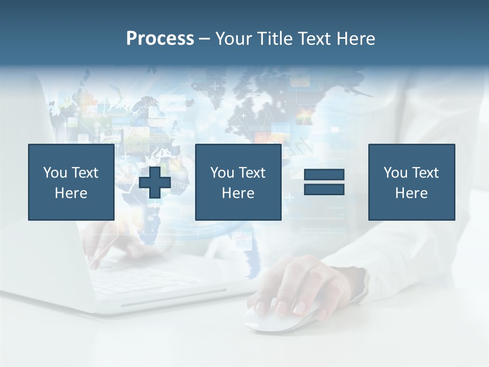 Button Laptop People PowerPoint Template