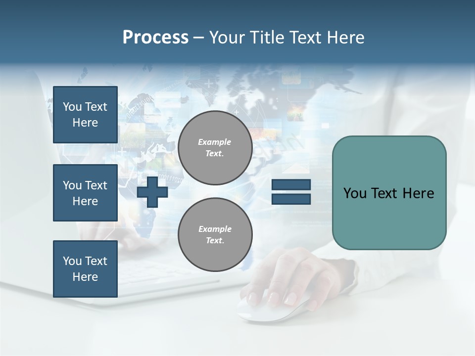 Button Laptop People PowerPoint Template
