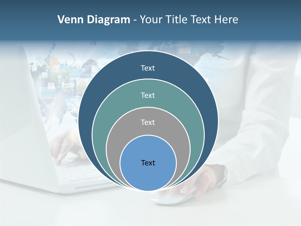 Button Laptop People PowerPoint Template