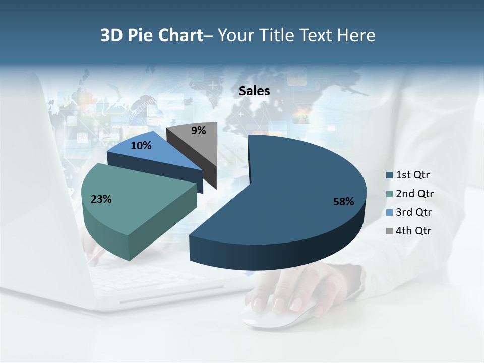 Button Laptop People PowerPoint Template
