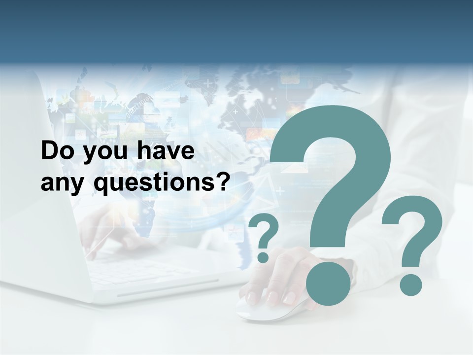 Button Laptop People PowerPoint Template