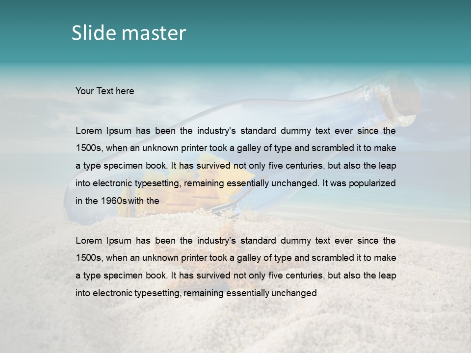 Souvenir Paradise Luck PowerPoint Template