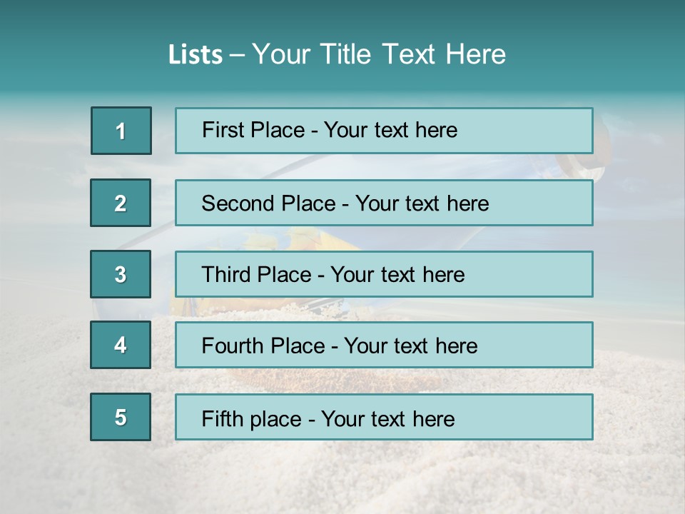 Souvenir Paradise Luck PowerPoint Template