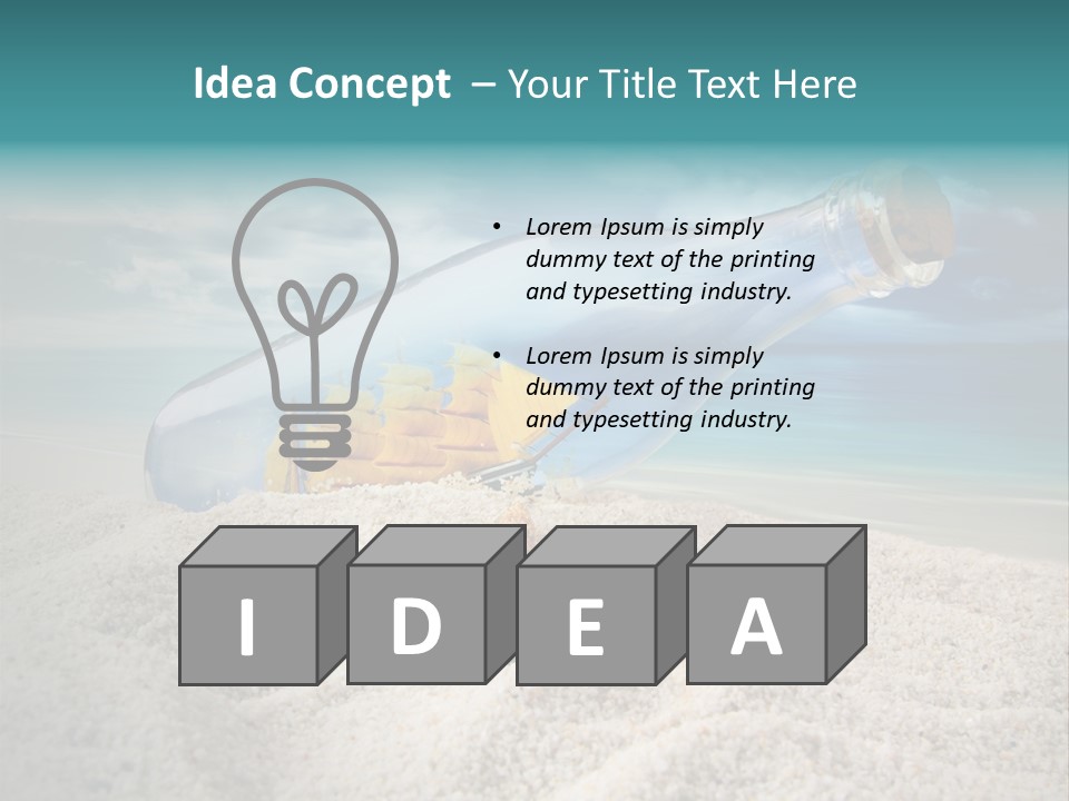 Souvenir Paradise Luck PowerPoint Template