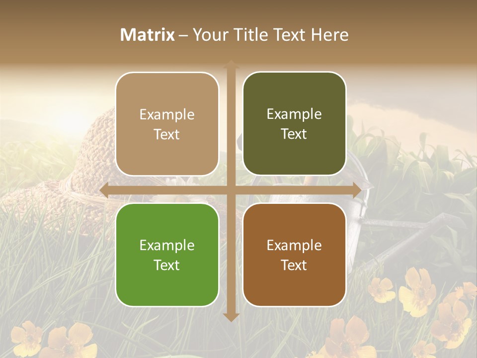 Colorful Summertime Plant PowerPoint Template