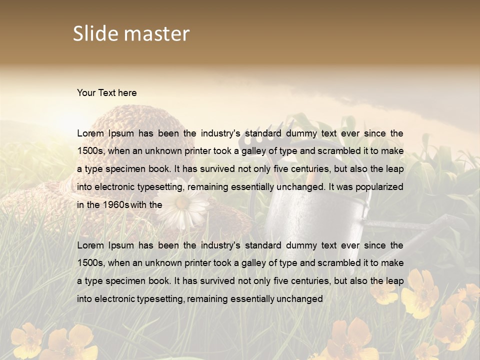 Colorful Summertime Plant PowerPoint Template