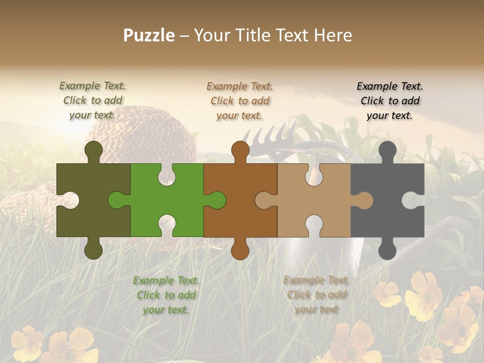 Colorful Summertime Plant PowerPoint Template