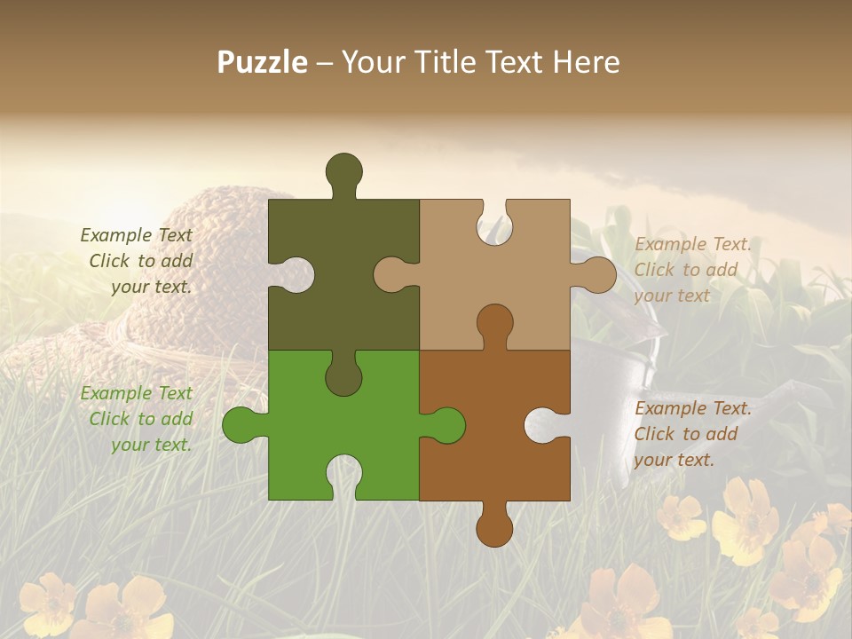 Colorful Summertime Plant PowerPoint Template