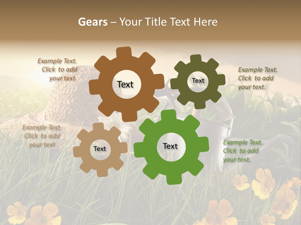 Colorful Summertime Plant PowerPoint Template